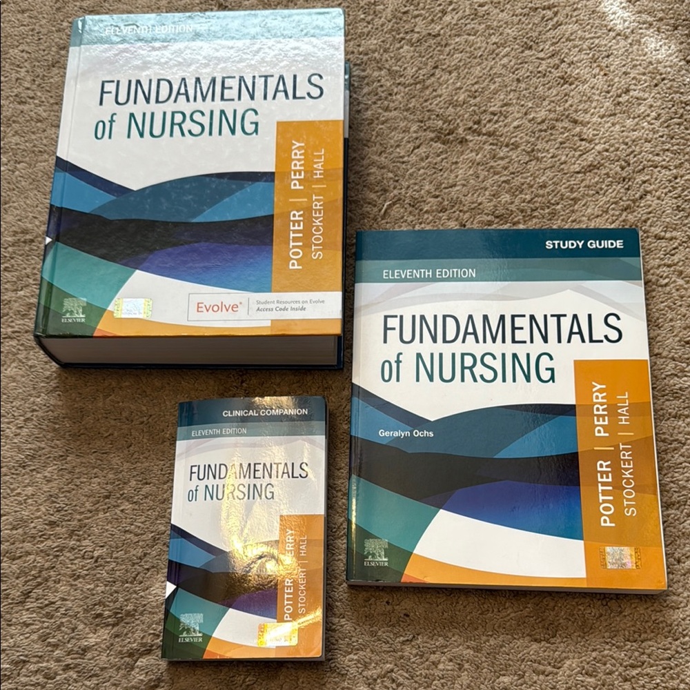Fundamentals of Nursing Textbook Set by - Teal/Blue/Orange